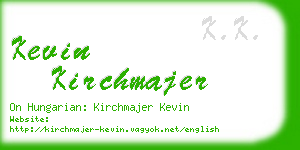 kevin kirchmajer business card
